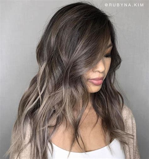 ash brown hair for asian